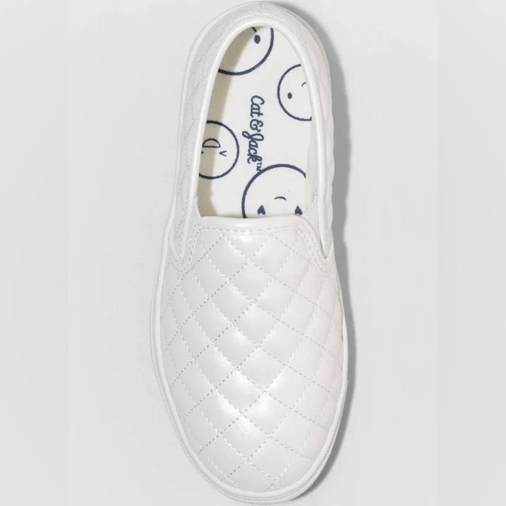 Cat & Jack Kids' White Slip-On Sneakers - Picture 2 of 10